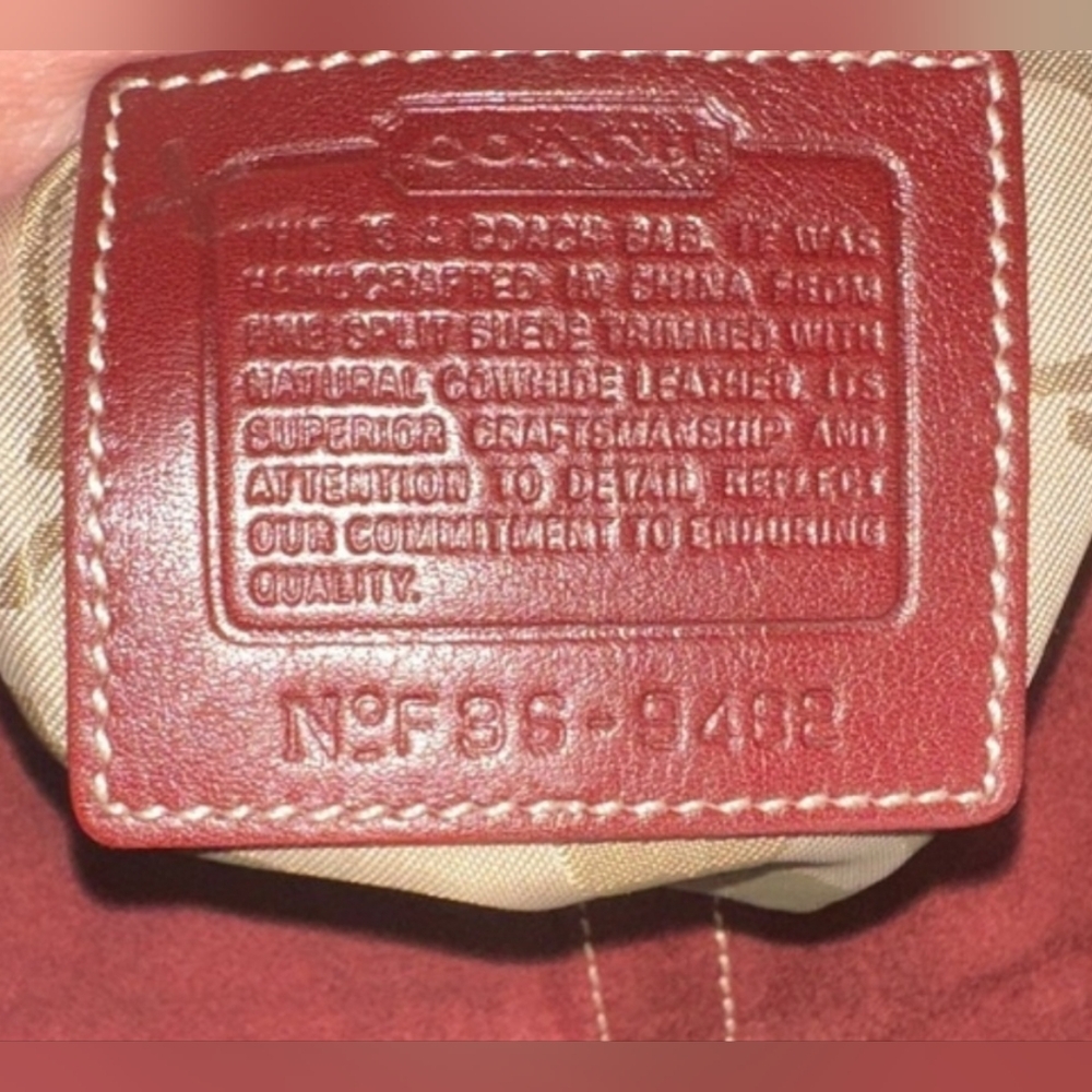Coach Red Suede Shoulder Bag - Picture 5 of 5